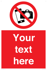 Custom No filming or photography